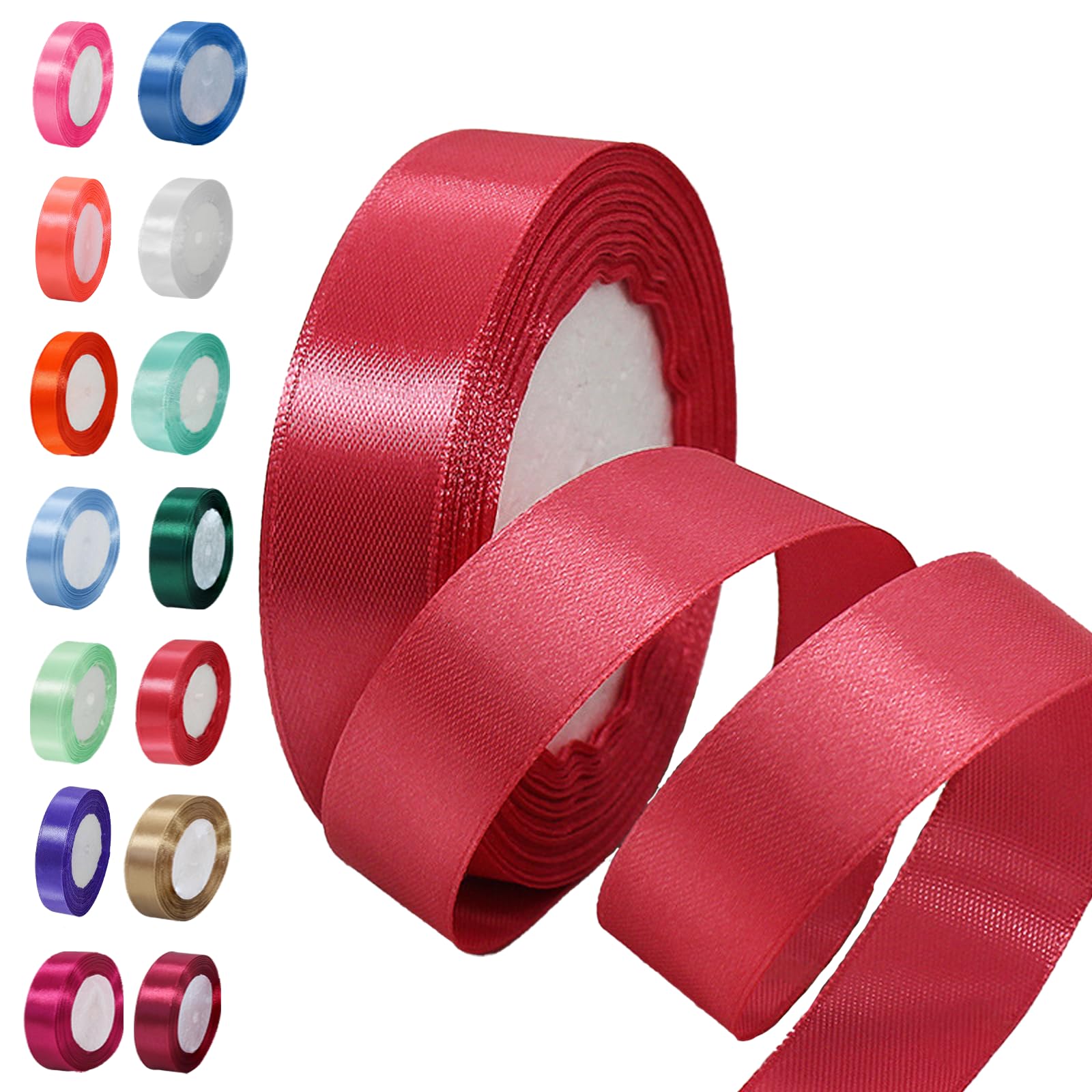 Champagne Gold Satin Ribbon 10mm, 23 Meters Champagne Fabric Ribbons Double Sided Silk Ribbons for Gift Wrapping, Crafting, Hair Bows, Balloons, Wreaths, Cakes, Wedding Party, Christmas Decoration — view 132