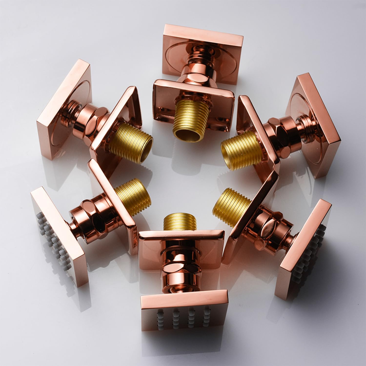 16 X 24 Inch Shower System Faucet Set For Bathroom Full Body Shower System Ceiling Atomizing Waterfall Rainfall Combo With Handheld Shower Spa Body Jet Can Use All Functions At Once Rose Gold