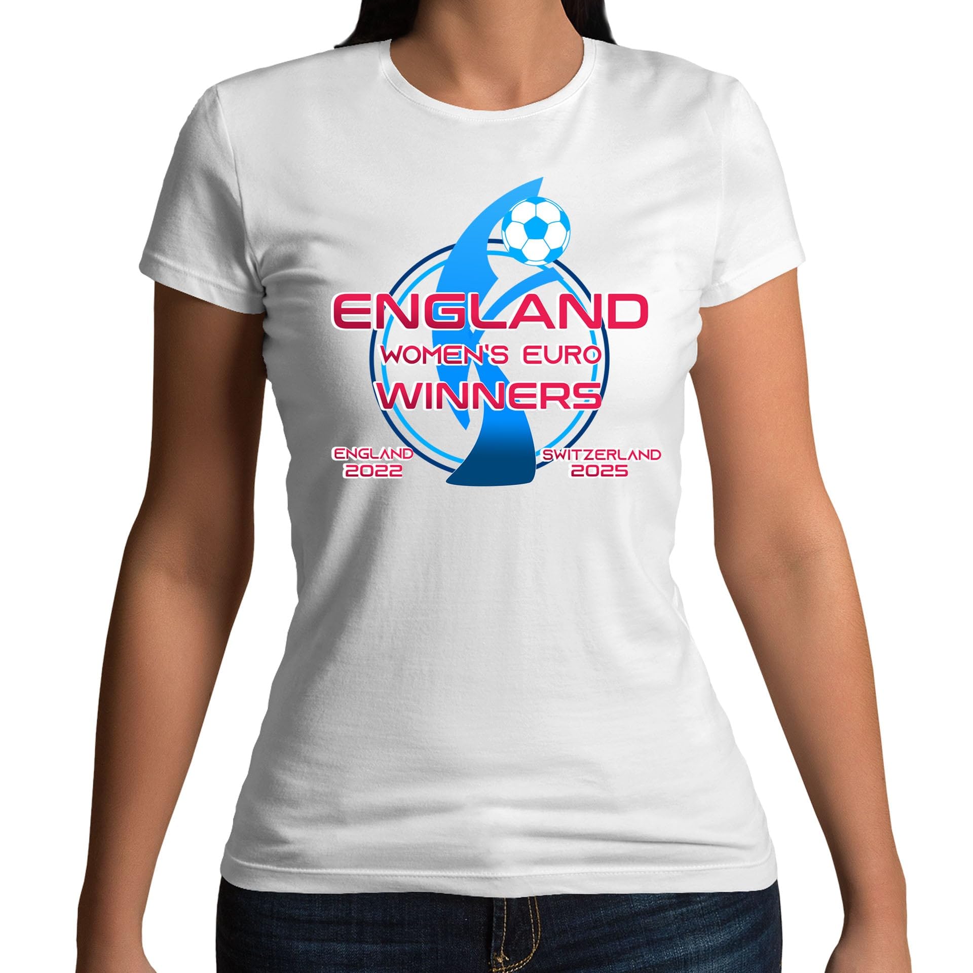 England Lionesses Womens Euro 2025 Winners Mens T-Shirt White (3XL)