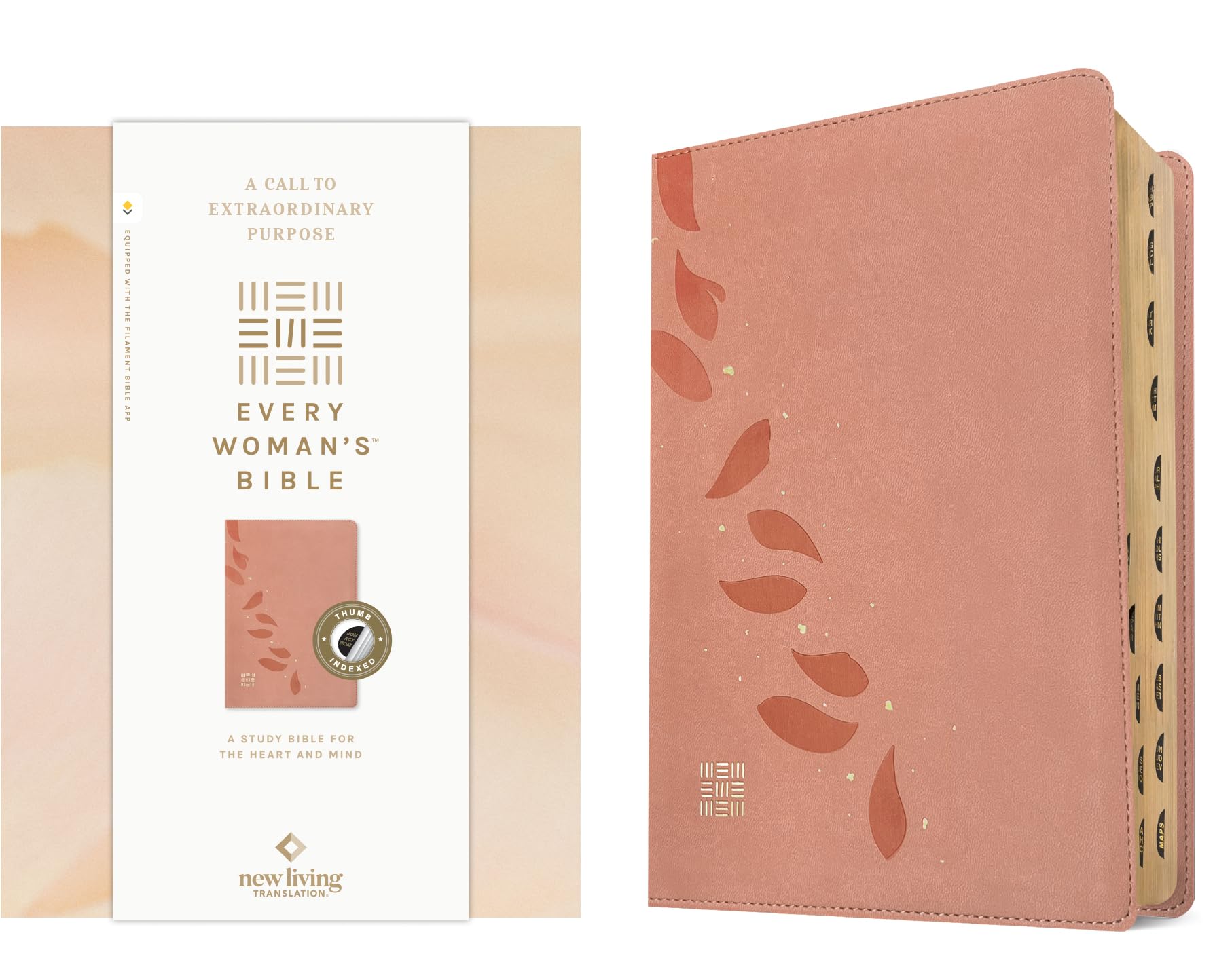 NLT Every Woman s Bible, Filament Enabled (LeatherLike, Pink Petals, Indexed, Red Letter): New Living Translation, Pink Petals, Leatherlike, Every Woman's Bible, Filament Enabled, Indexed, Red Letter
