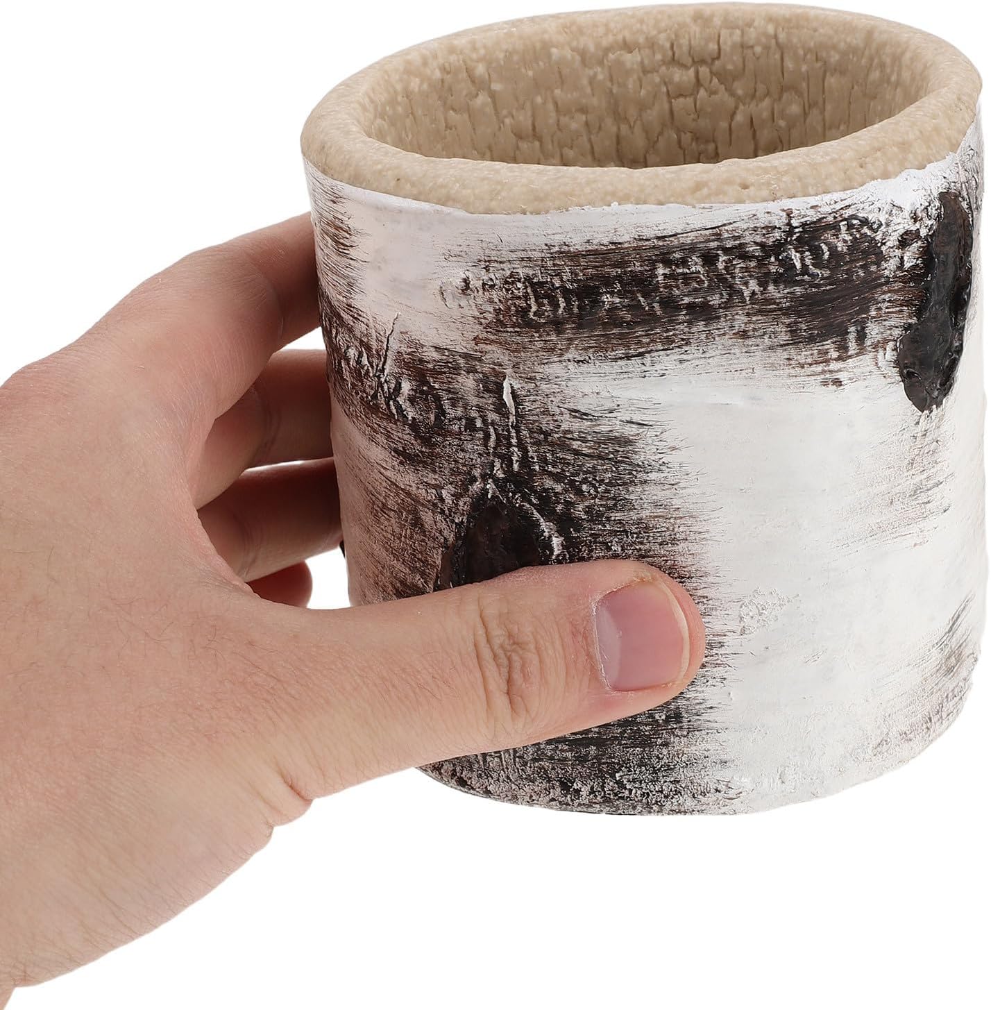 Reptile Food Bowl - Water Dish with Tree Trunk Design - Resin Pet Bath Basin for Lizard Gecko Amphibian - Feeding Cup for Terrarium Or Vivarium Accessories