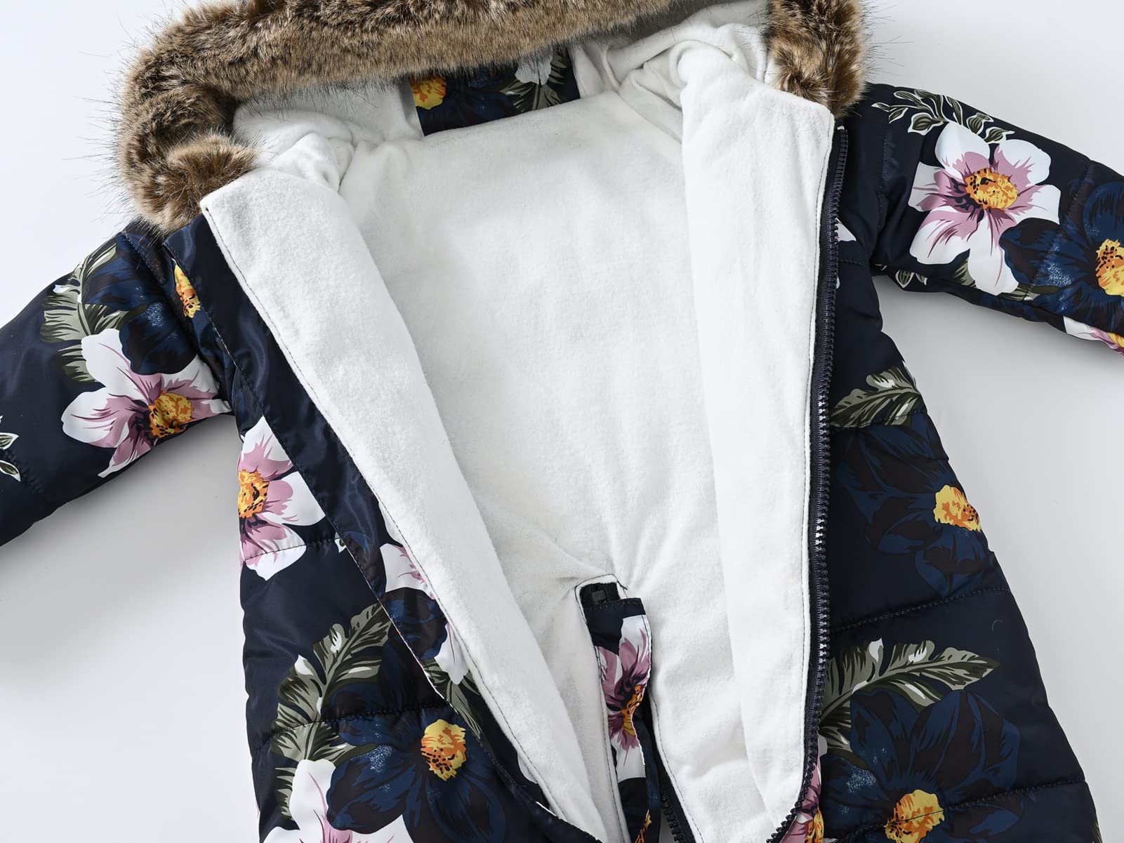 SEAUR Mono de invierno para bebé, altura 60-110 cm, pelele para recién nacido, traje de nieve grueso y cálido con cremallera