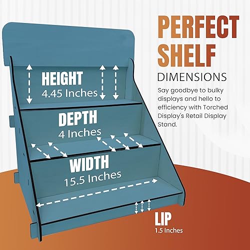 Miniatura 3 de Soporte de exhibición de mesa de venta al por menor portátil de madera, mostradores de artesanías elevadoras de 3 pasos, ferias comerciales