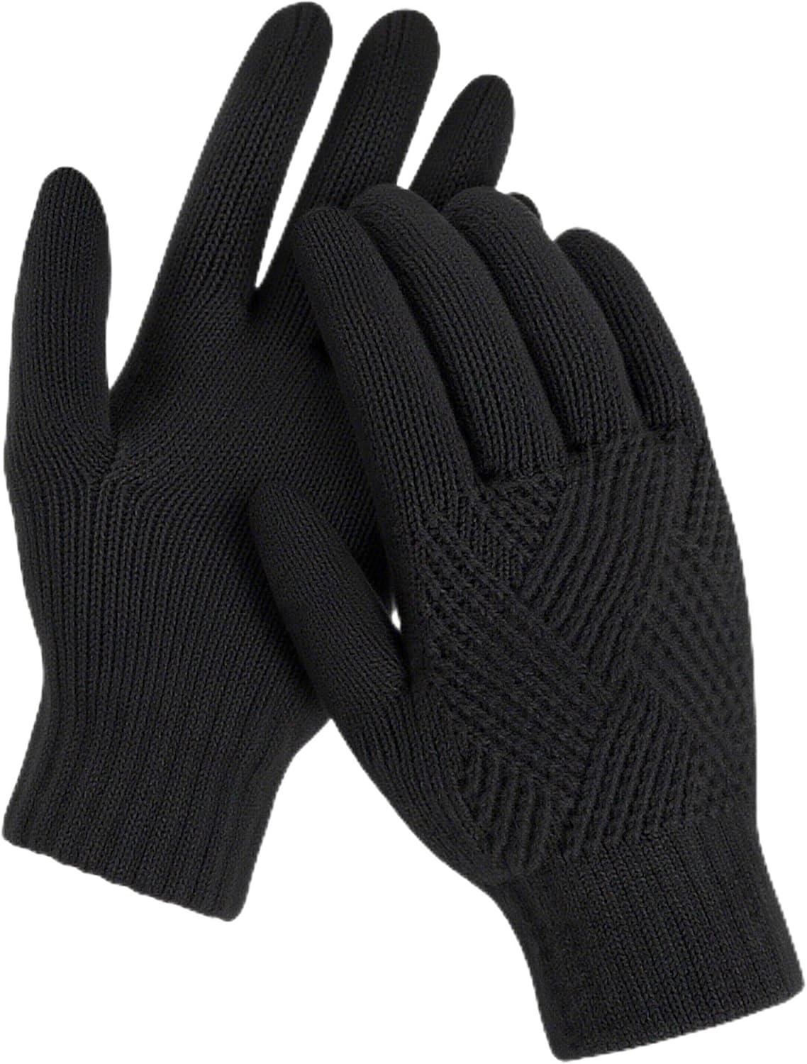 AURUZA Thermal Gloves for Women Touch Screen Knit Stretchy Gloves for Outdoor Activities Skiing Hiking Work and Running