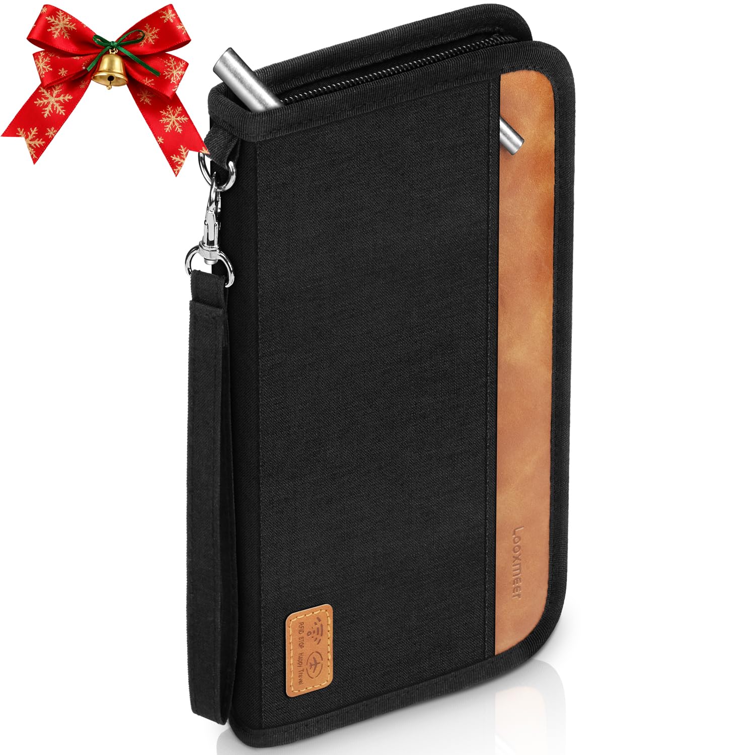 Travel Wallet, Family Passport Holder, RFID Blocking Travel Accessories Document Organiser for Tickets, Cards, Cash, Pen, Key, Waterproof Cover Holiday Essentials Case for Man & Woman