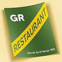 SC - Sticker/Sticker - Licence Restaurant (GR) Grande Restauration - Compliant with regulations - Decree of 8 February 1955 - Made in France
