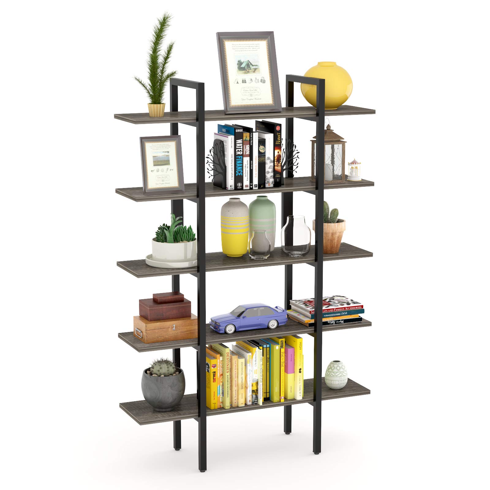 Slanted Shelves Bookcase Decor For You