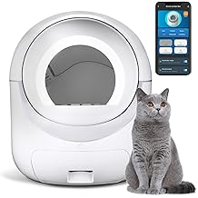 Self Cleaning Cat Litter Box, Automatic Cat Litter Box with APP Control Odor Removal Safety Protection for Multiple Cats