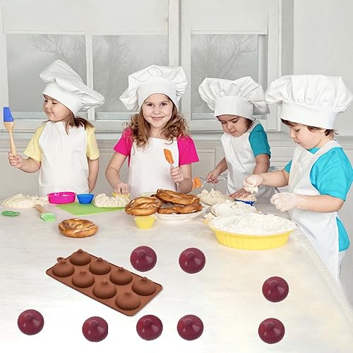 Miniatura 4 de Mousse - Moldes de silicona de caramelo, moldes de 6 cavidades para hornear cupcakes de chocolate, velas hechas a mano, gelatina, pudín