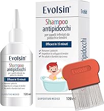 Evolsin - Lice Shampoo with Comb Lice and Nits for Adults and Children from 6 Months - 120 ml Lice Treatment Gentle on the Scalp - Acts in 15 Minutes