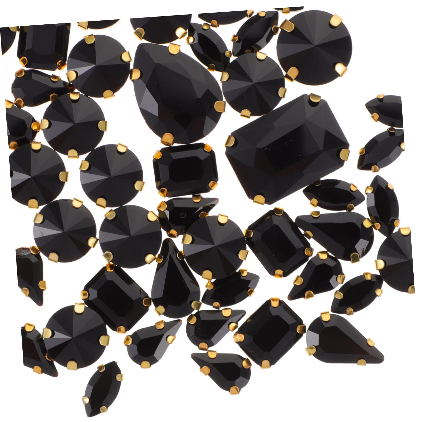 jojofuny 4 Set Strass Da Cucire Decorativi Cristallo Per Progetti Diy Materiale Per Decorazioni Fai Da Te Per Abbigliamento E Accessori Random Design Semplice E Brillante 50 Pezzi * 4