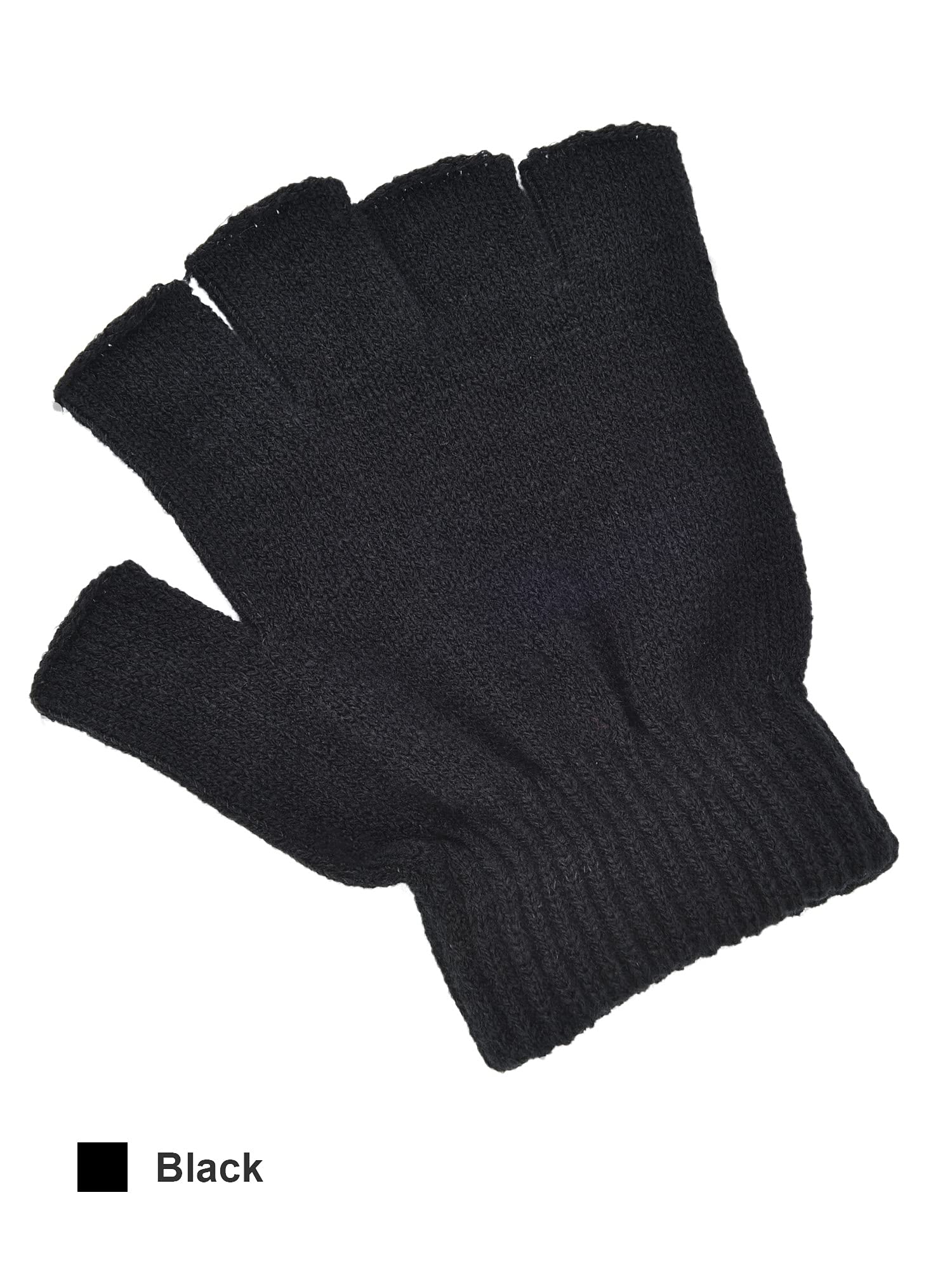 Bememo 4 pares de guantes sin dedos, de punto, para niños y niñas