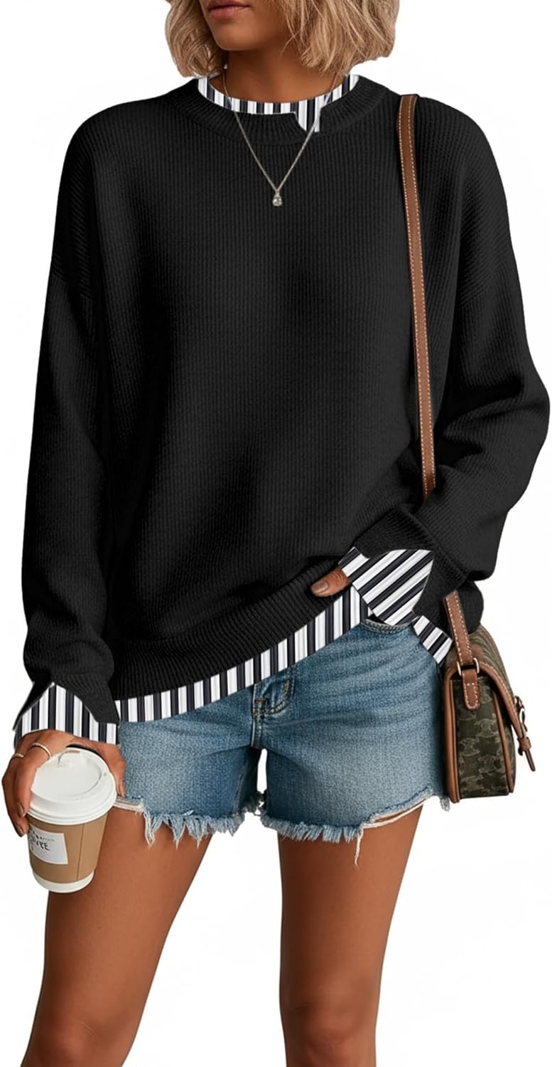 Disamer Womens Sweaters Fall Clothes Fashion 2026 Cowboy Chic Knit Cozy Sweater School Teacher Outfits Long Sleeve Pullover - Image 5