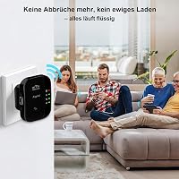 Aigital WLAN Jelerősítő 300 Mbit/s - WiFi Hatótávnövelő Ethernet Porttal, WPS Gombbal, AP Móddal, Kompakt Fekete Kivitel, Minden WiFi Eszköz 7