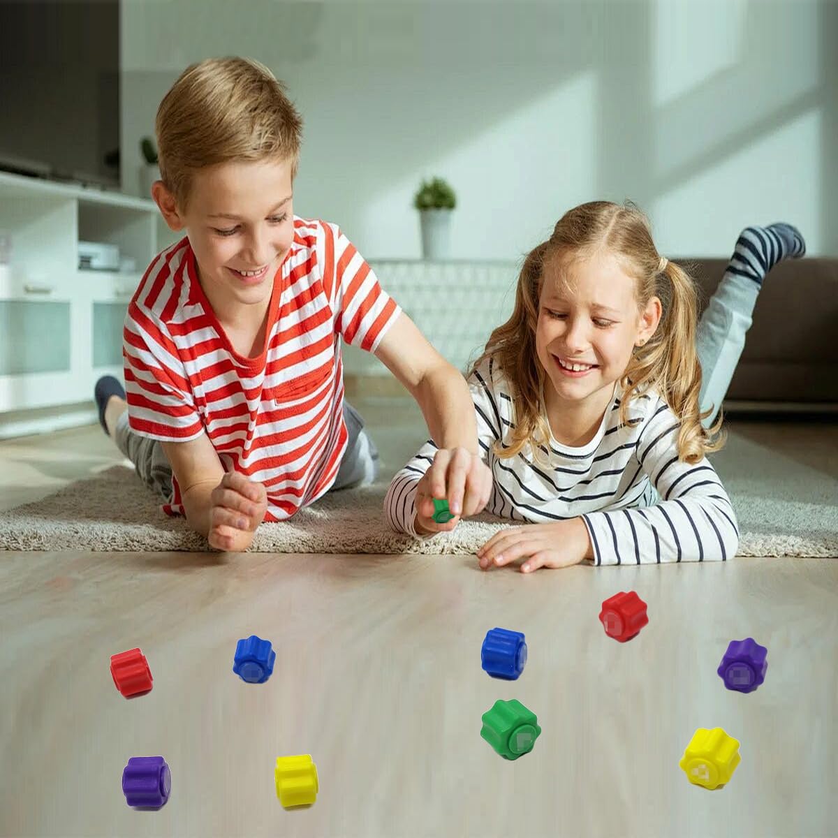 Juego Tradicional Coreano Gonggi, de Guijarros de Piedra y Calamar para Entrenamiento de Coordinación en Niños y Adultos (5Pcs+1Base)