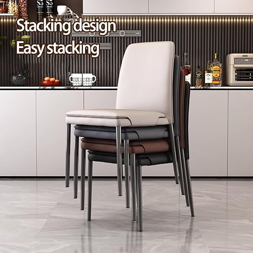 Miniatura 8 de Sillas de cocina de comedor, sillas de comedor con patas de metal, sala de estar, comedores apilables, silla de cocina, silla de comedor al aire