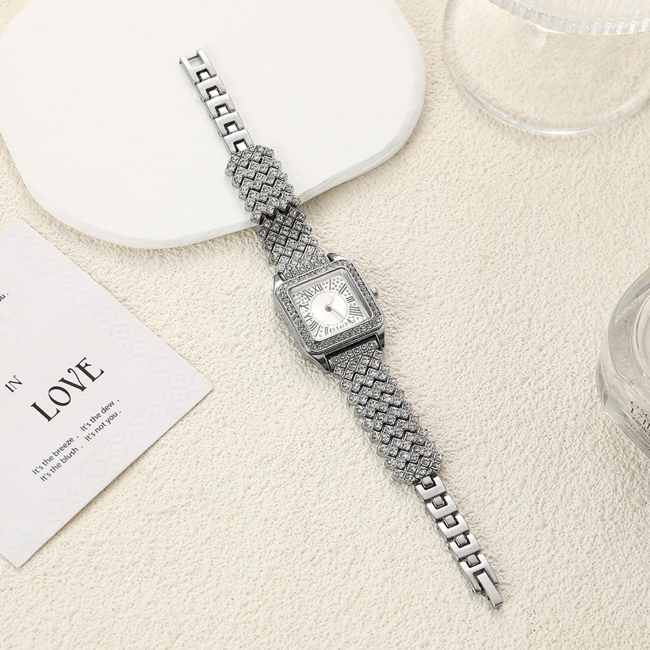 CdyBox 3Pack Classic Ladies Square Watches Women Digital Watch Quartz Elegant Wristwatches with Inlay Diamond Strap Watch - Image 8