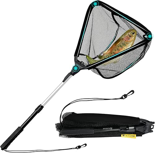 Black Paw Floating Fishing Net Foldable Telescopic Fish Landing Net