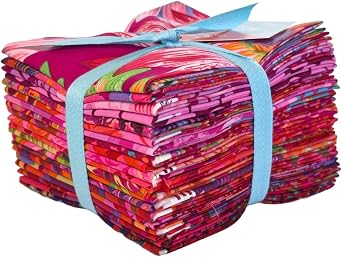 Classics Plus Ruby Fat Quarter Bundle 20 Pieces by Kaffe Fassett Collective for FreeSpirit FB4FQGP.Ruby