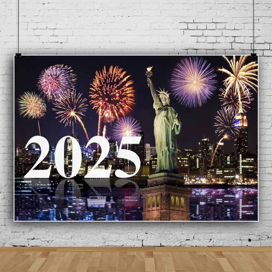 Amazon.com : YongFoto 10x6.5ft Happy New Year Backdrop 2025