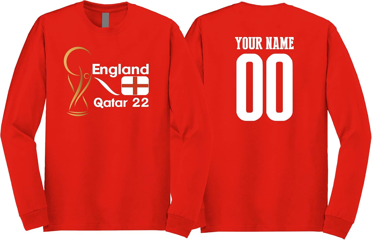 National Team Soccer 2022 Trophy Logo Long Sleeve T-Shirt Unisex for Mens