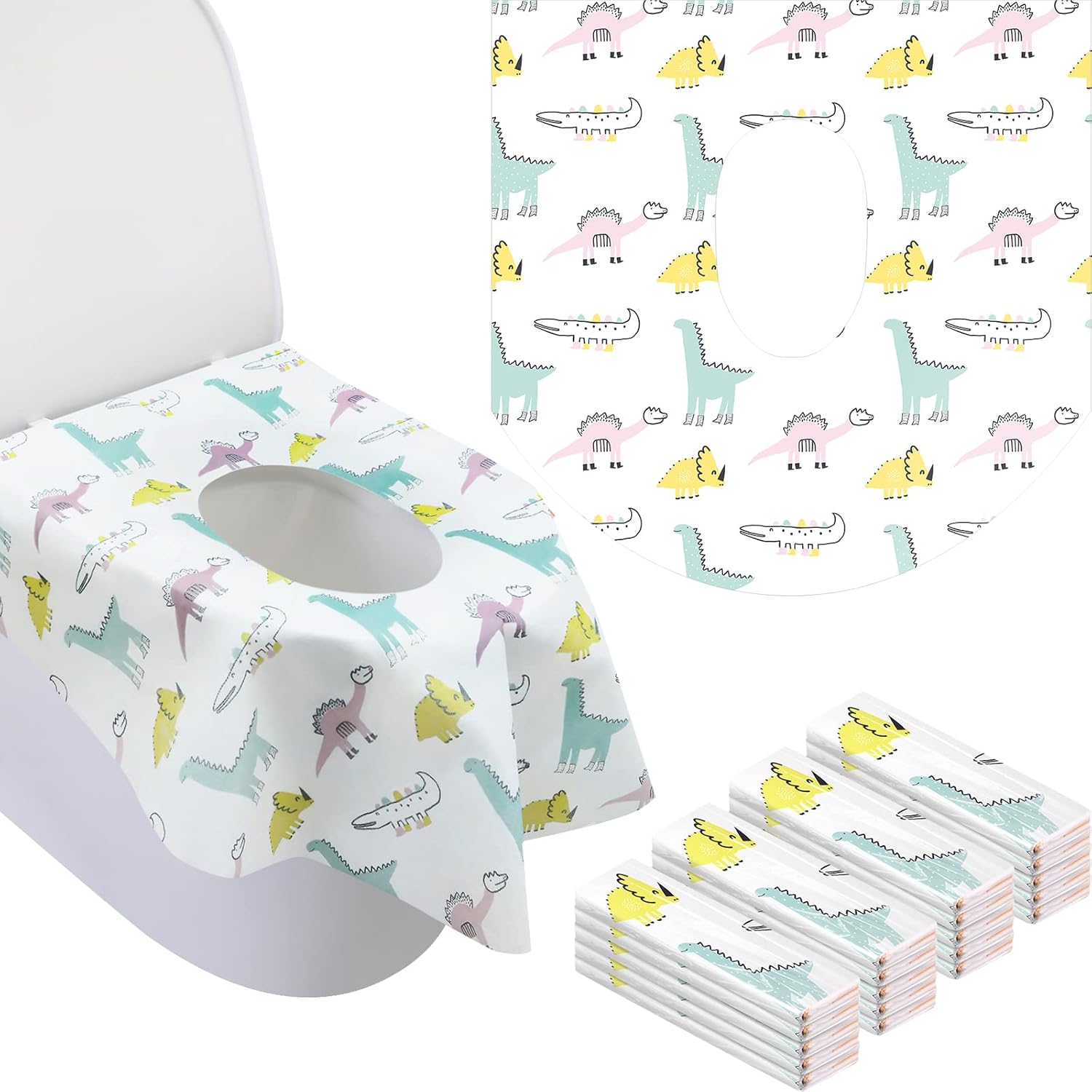 50 Pack Extra Large Toilet Seat Covers Disposable Waterproof Toddler Toilet Covers