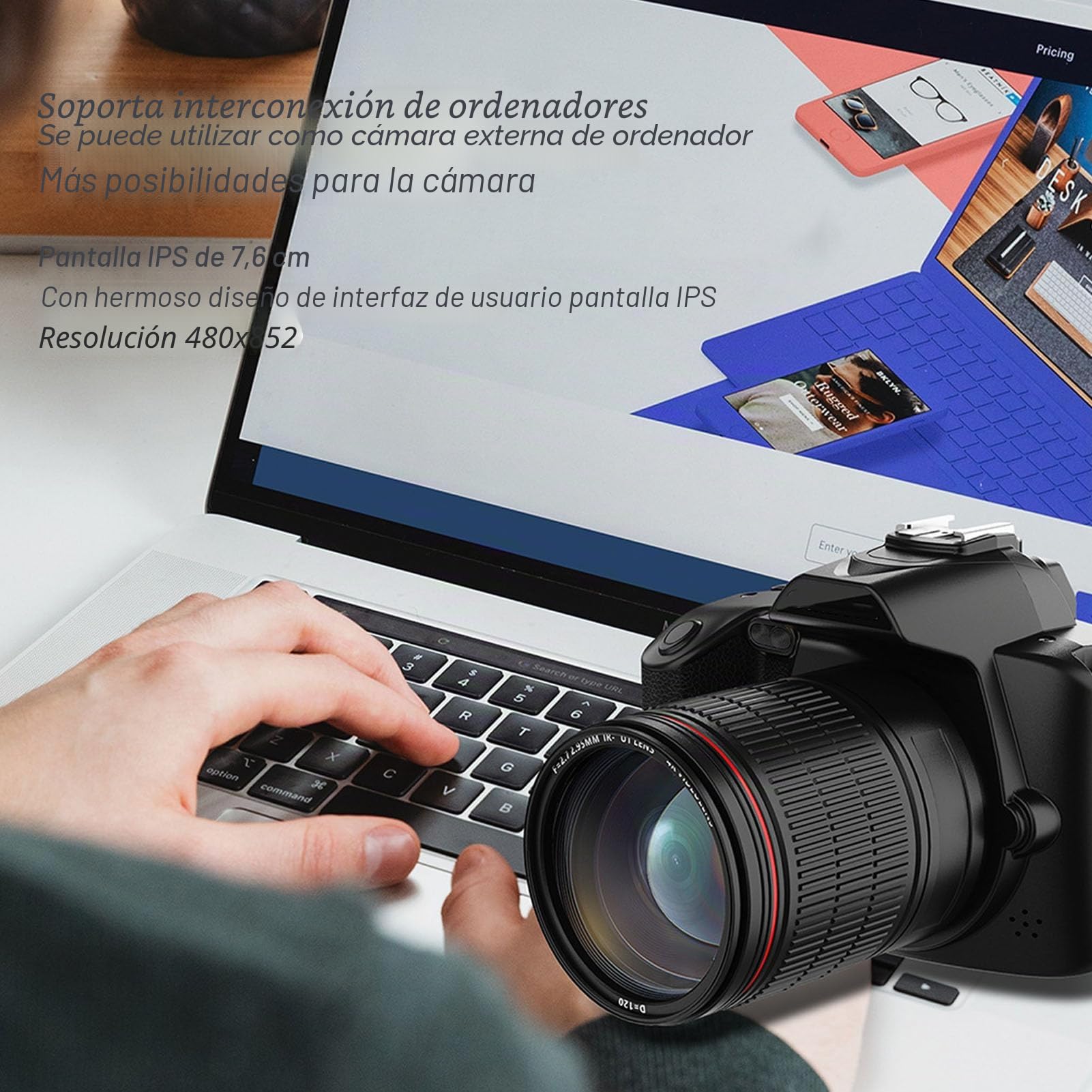 banapoy Cámara Digital, 4K 64Mp 16X Zoom HD Vlogging Cámara, Cámara Fotográfica Portátil con Visión Nocturna para Adolescentes Estudiantes Niños Niñas, 3.0 Pulgadas Pantalla Cámara Fotos
