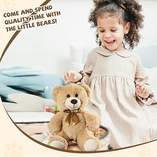 Miniatura 4 de VYUSIT Oso de peluche de 9.84 pulgadas con corazón rojo, lindo juguete de peluche suave para el día de San Valentín, boda, fiesta de cumpleaños