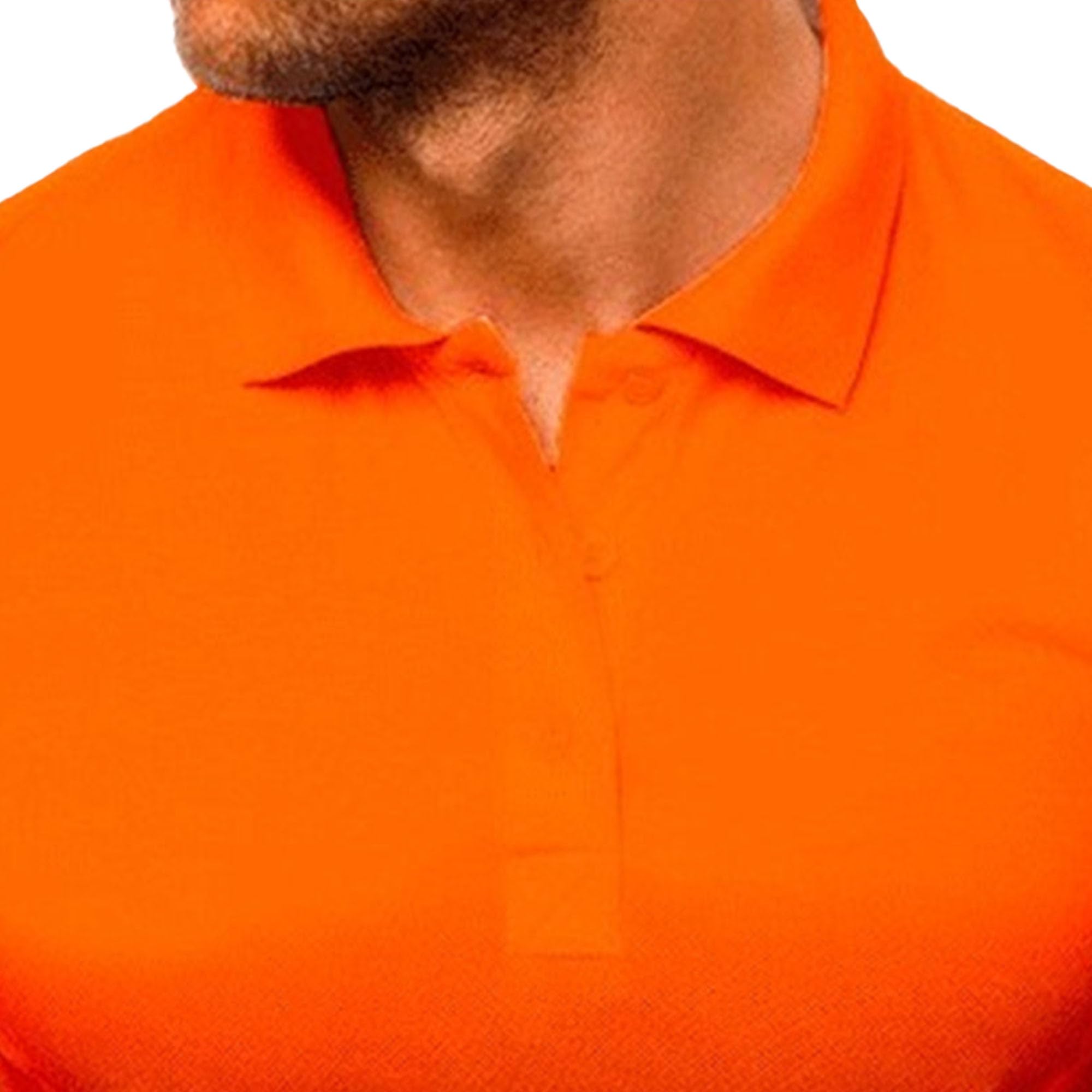 Maiyifu-GJ Men's Short Sleeve T-Shirts Casual Relaxed Fit Gradient Polo Shirts Neck Henley Tees (Yellow A2,4X-Large)