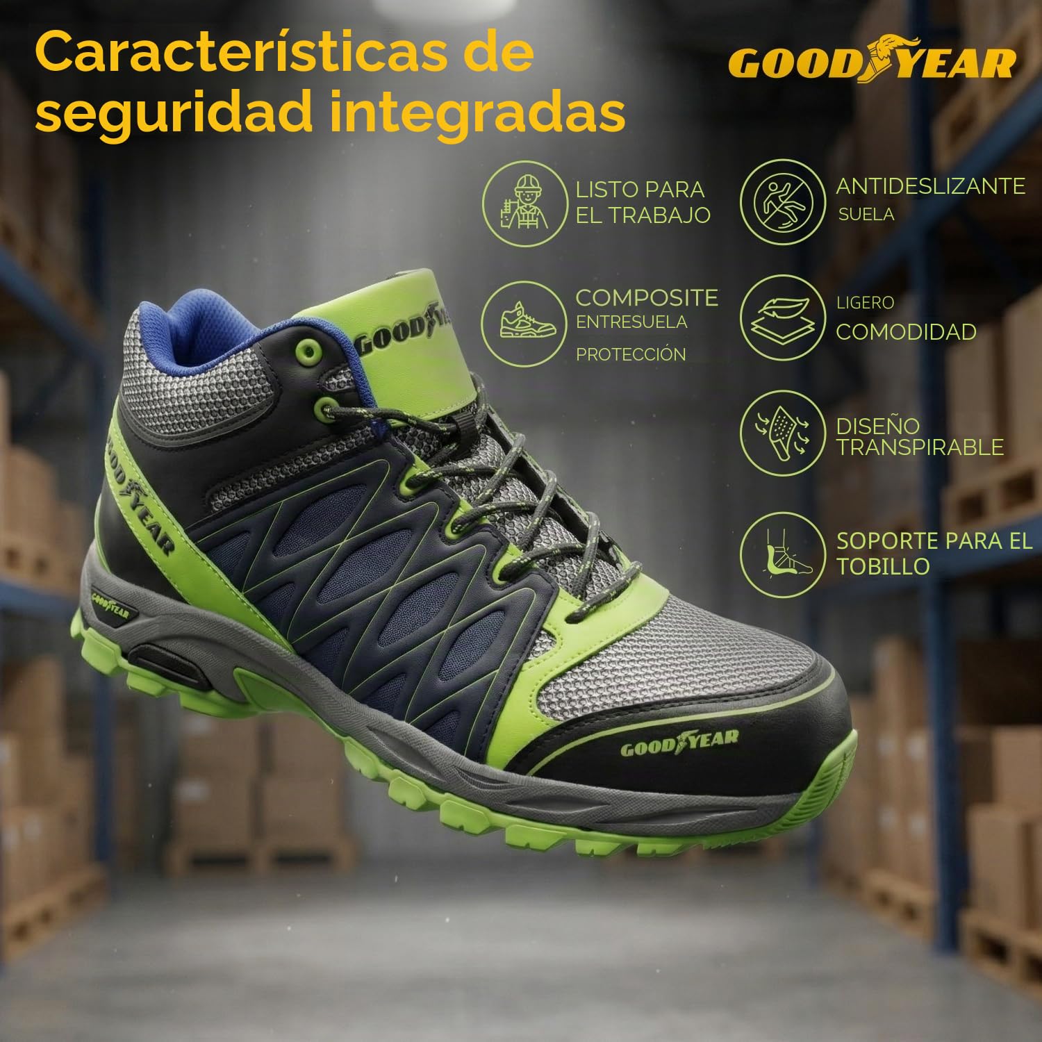 Goodyear gybt1533 Multi S1P SRA botas de seguridad, multicolor, talla 45