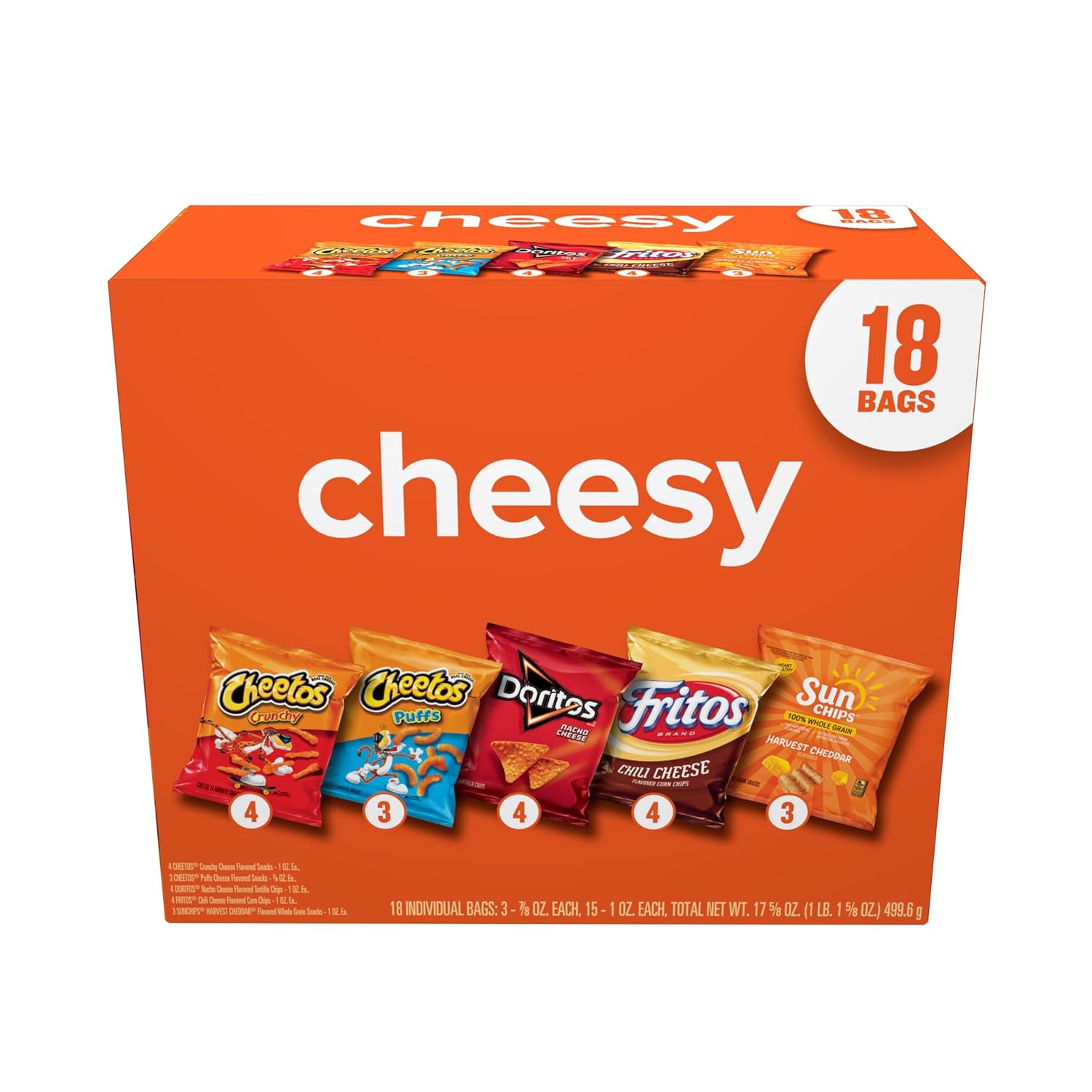 Frito-Lay Cheesy Mix Variety Box 18ct