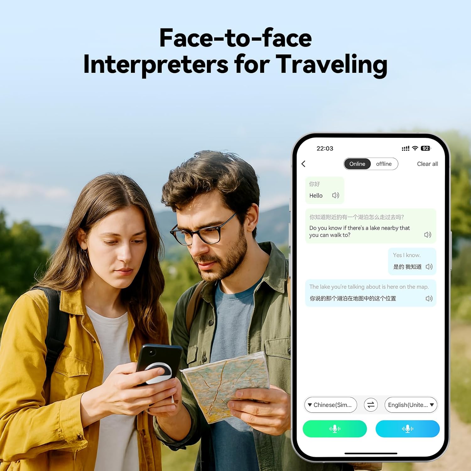 T9 AI language Translator Device, Real Time Voice Cloning, Support 150+ Languages, Cross-App Translation, 98.6% Accuracy, 0.5s Response, Offline Translation, Portable Design for Business Travel