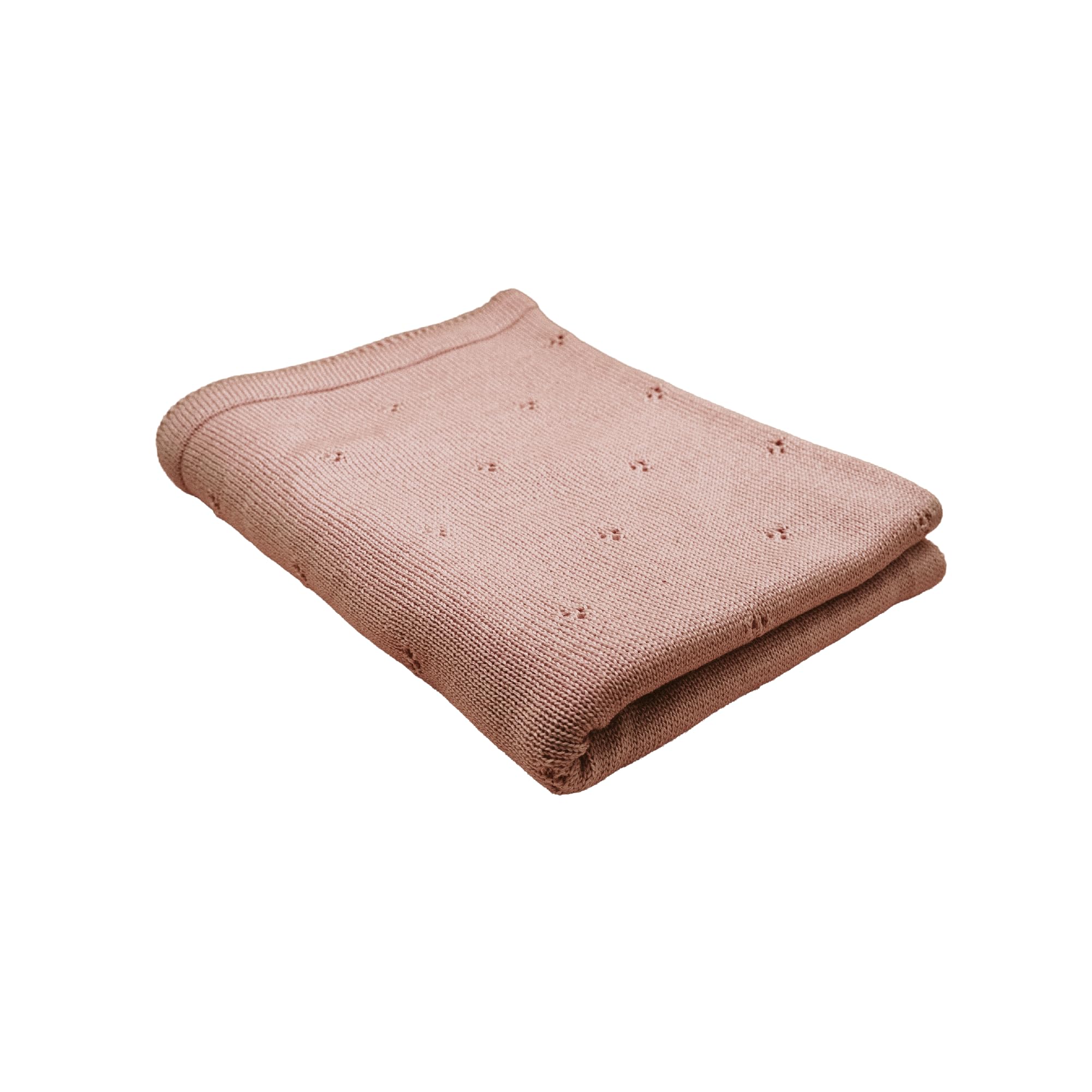 Merino Babydecke, 100% Wolle, Handgemacht, Nachhaltige Winterdecke für Neugeborene, Kuscheldecke, Geschenk zur Geburt & Taufe, Kinderwagendecke (Rosa)