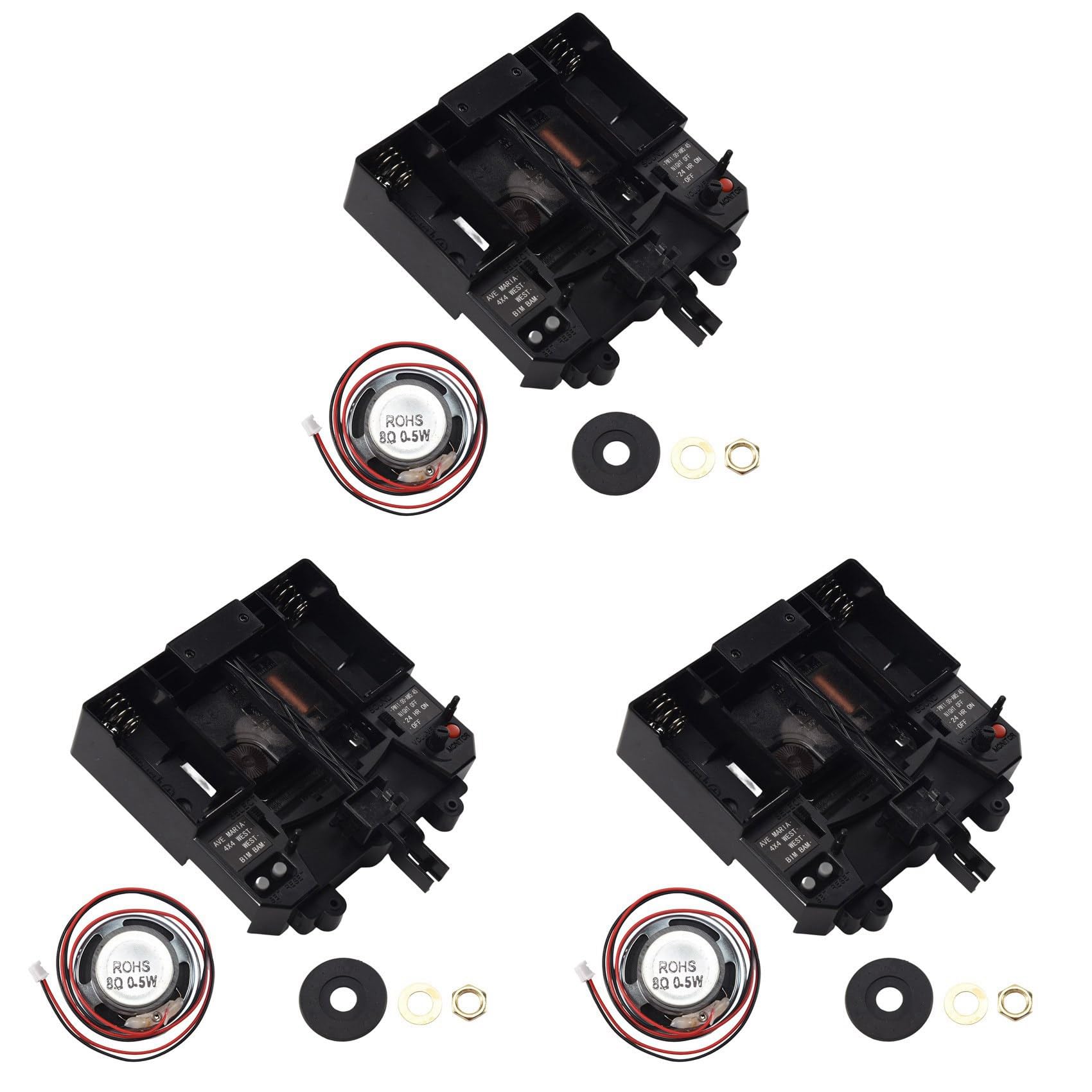Vjsujehgy 3X Pendulum Clock Movement Music Box Silent Sweep Quartz Mechanism Wall Clock Replacement Part