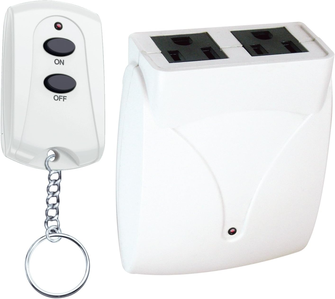 Prime Wire & Cable TNRC21 1 PK 2-Outlet Wall Tap with Remote, White