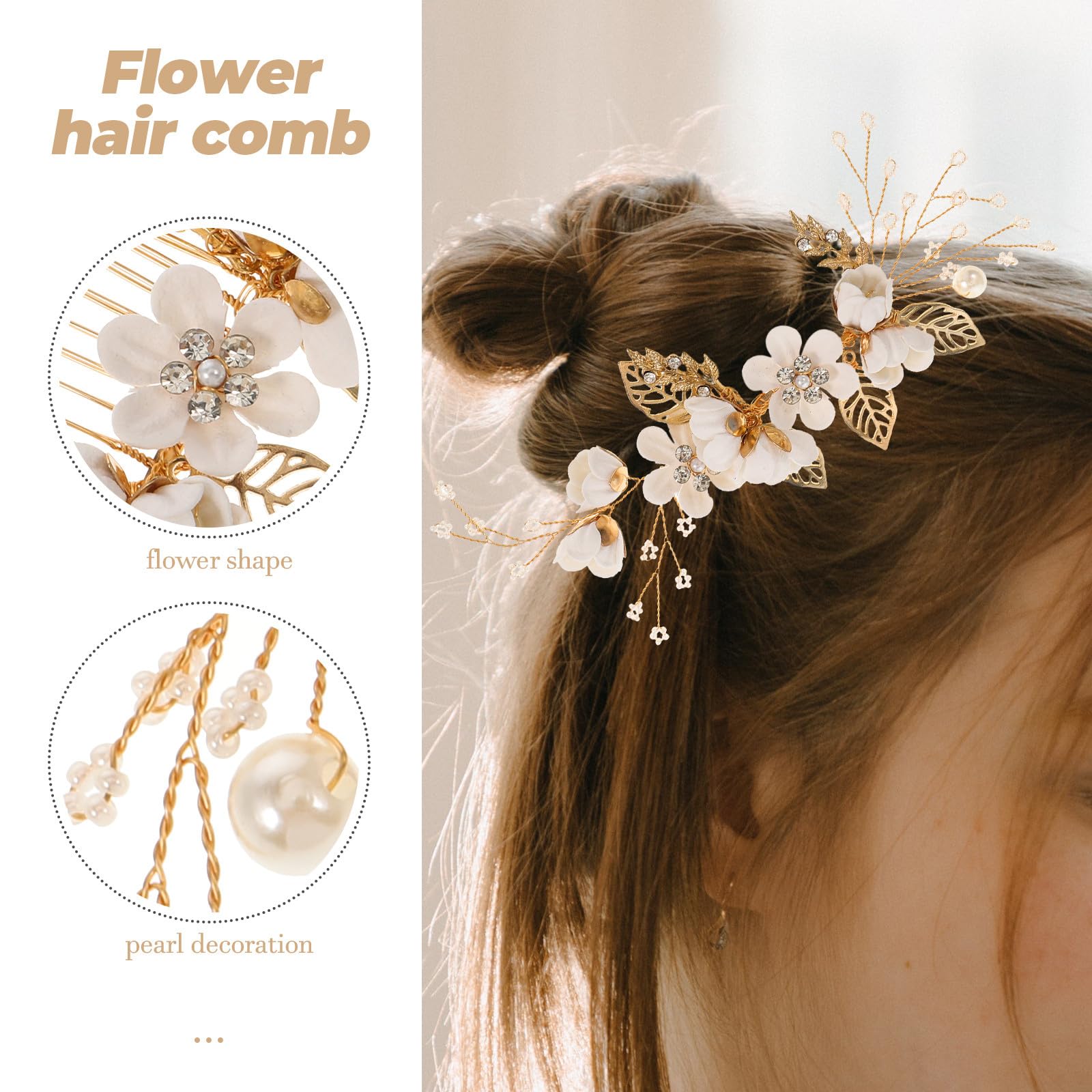 Healvian 1 Set Haarkamm-clips für Die Hochzeit, Florale Brauthaaraccessoires, Grüner Strass-haarschmuck aus Legierung für Brautjungfern Und Hochzeitsgäste