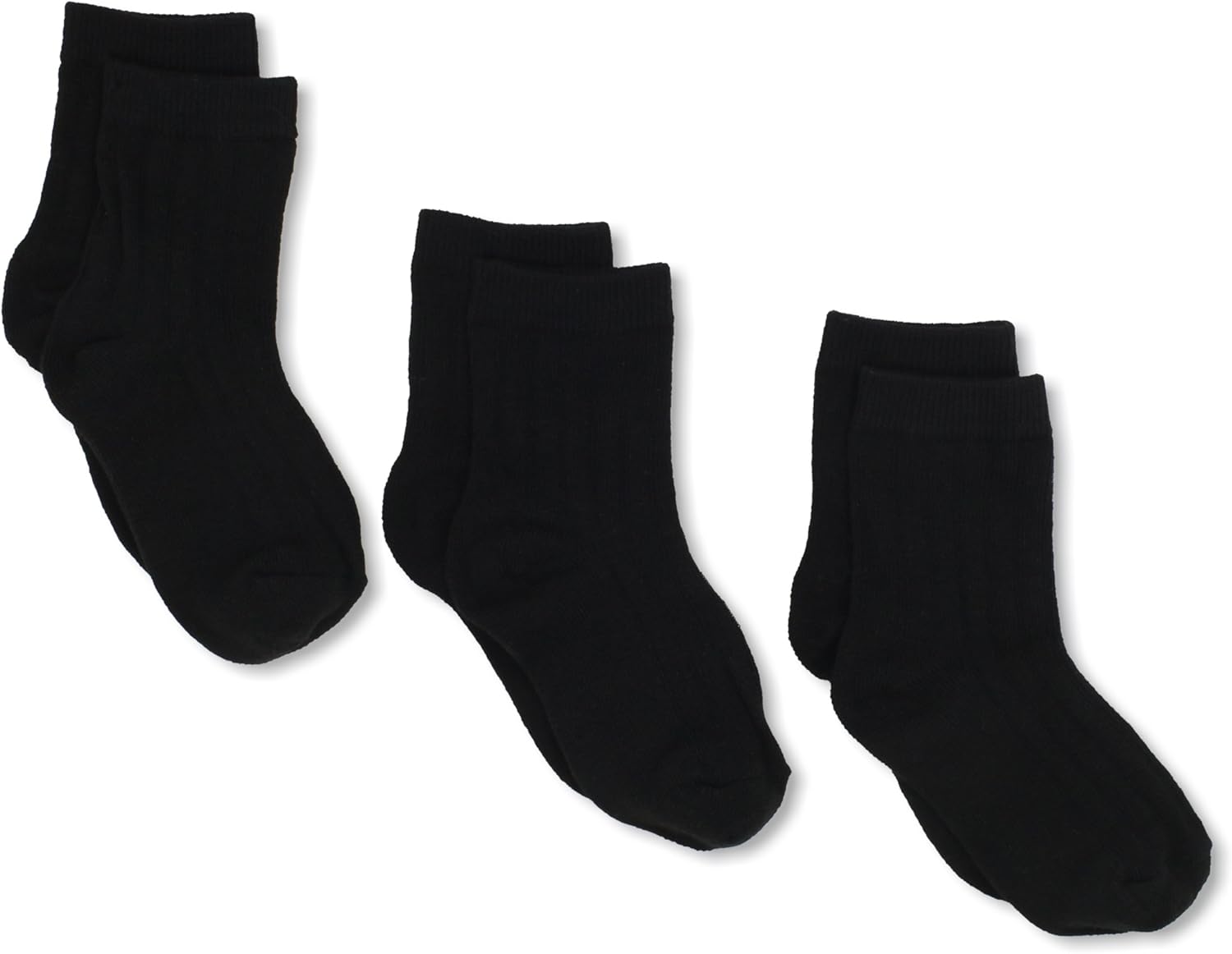 Jefferies Socks Calcetines acanalados para bebé, paquete de 3 pares