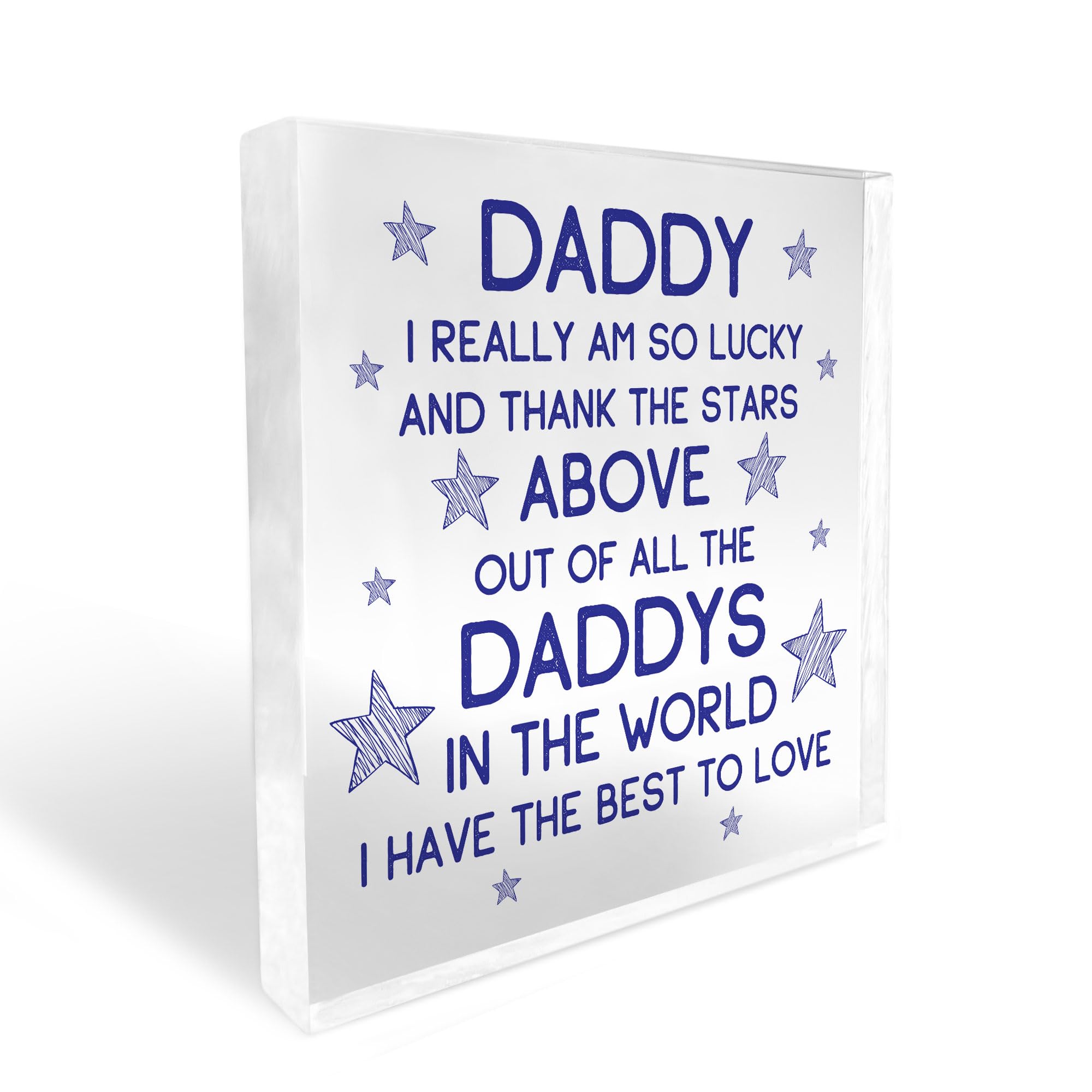 Red Ocean Daddy Gifts Acrylic Block Daddy Christmas Birthday Gifts For Him Daddy Gift Ideas Gift From Granddaughte Grandson Keepsake