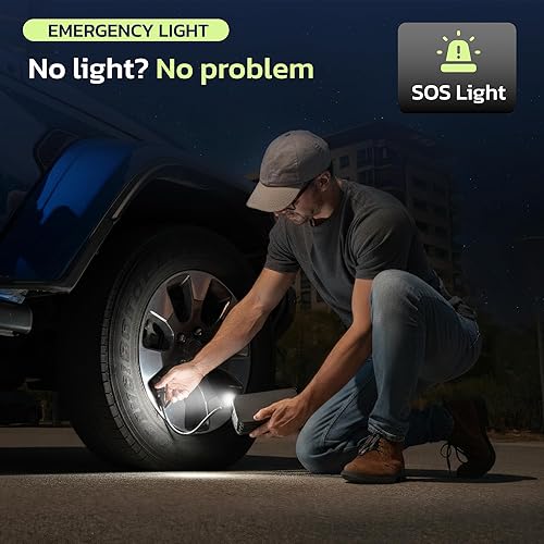 Miniatura 8 de Woowind Arrancador de salto con compresor de aire 3 en 1 amplificador de batería de automóvil, banco de energía de 65 W, inflador de neumáticos