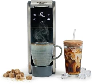 Hamilton Beach FlexBrew Advanced 4-in-1 Single Serve Coffee Maker | Hot &amp; Iced Coffee Maker | Removable 45 oz. Reservoir | Uses Pod Pack
