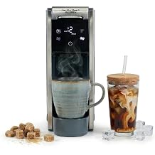 Hamilton Beach FlexBrew Advanced 4-in-1 Single Serve Hot &amp; Iced Coffee Maker with Removable 45 oz. Water Reservoir, Use Pod Packs and Grounds, Fast Brewing, Kitchen Makeover Blue