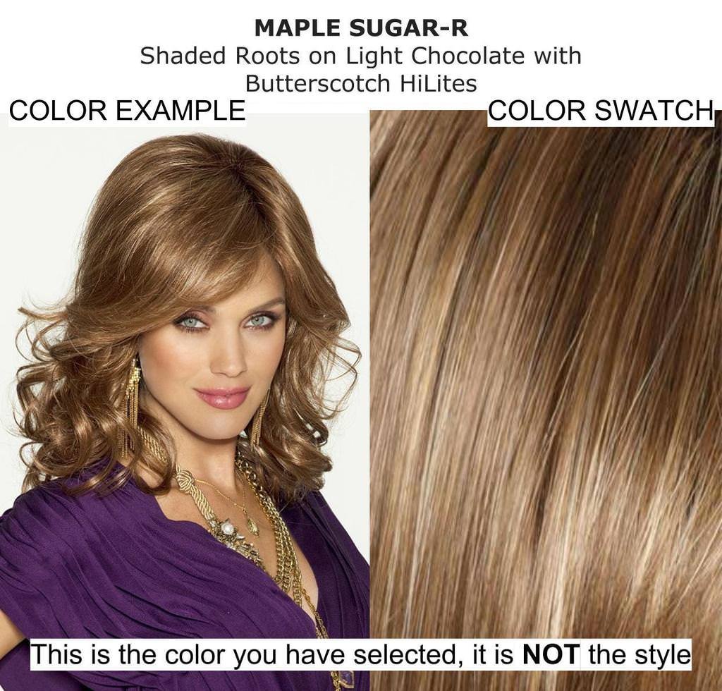 Bundle - 3 items: Coco Wig by Rene Paris, Christy's Wigs Q & A Booklet & Wide Tooth Comb - Color: MAPLE SUGAR-R