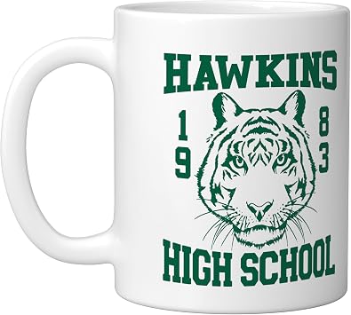 Netflix Stranger Things Hawkins High School 1983 Ceramic Mug, White, 11oz