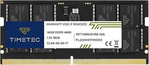 Miniatura 10 de Timetec Premium 32 GB KIT (2x16GB) DDR5 5600MHz PC5-44800 Sin búfer No-ECC 1.1V CL46 1Rx8 Rango único 262 Pin SODIMM Memoria RAM de actualización