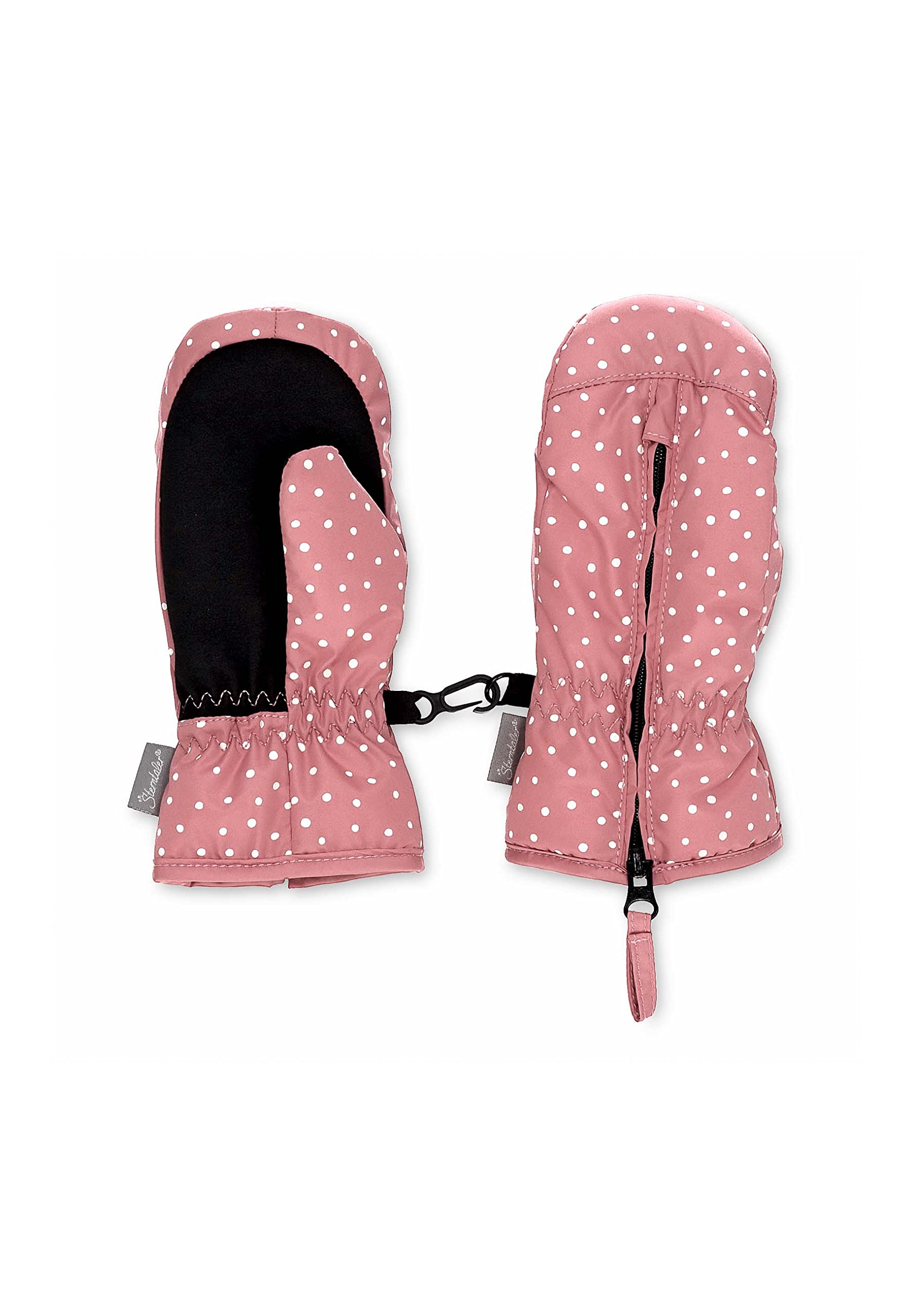 Sterntaler Baby Mädchen Fäustel Punkte Handschuh - Baby Fäustlinge Winter, Baby Handschuhe - wasserdicht aus Funktionsmaterial - rosa