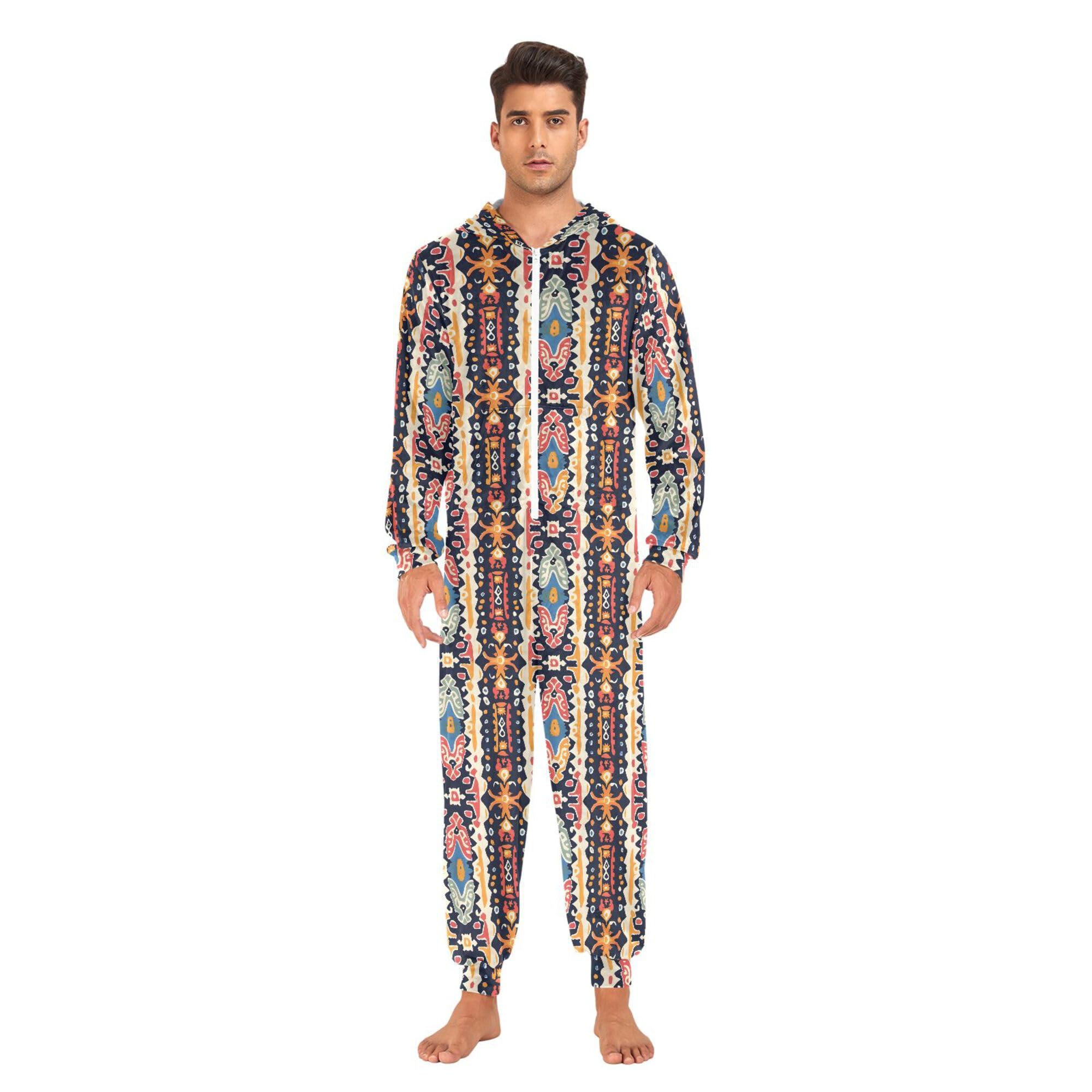 Pigiama con cappuccio per donne uomini coppie adulti, pigiama tradizionale tuta intera con zip up tuta coordinata bassa peluche pigiama biancheria da notte indumenti da notte abbigliamento domestico