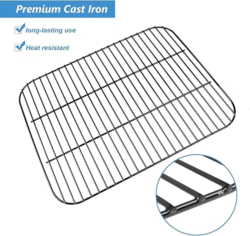 Miniatura 5 de Kit de placa de calor para parrilla - Pieza de repuesto para Dyna-Glo DGC310CNP-D, DGC310RNP-D, DGC310BNP-D, placas de calor de acero porcelánico,