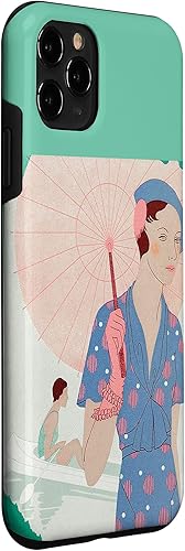 Vista 33 de iPhone XS Max Art Taste Beauty Leaves of Feminine Elegance Umbrella Lady Case