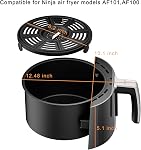 Air Fryer Basket and Crisper Plate for Ninja AF101,Accessories for Ninja AF100 Air Fryer,4QT Replacement Basket,Non-Stick Replacement Parts