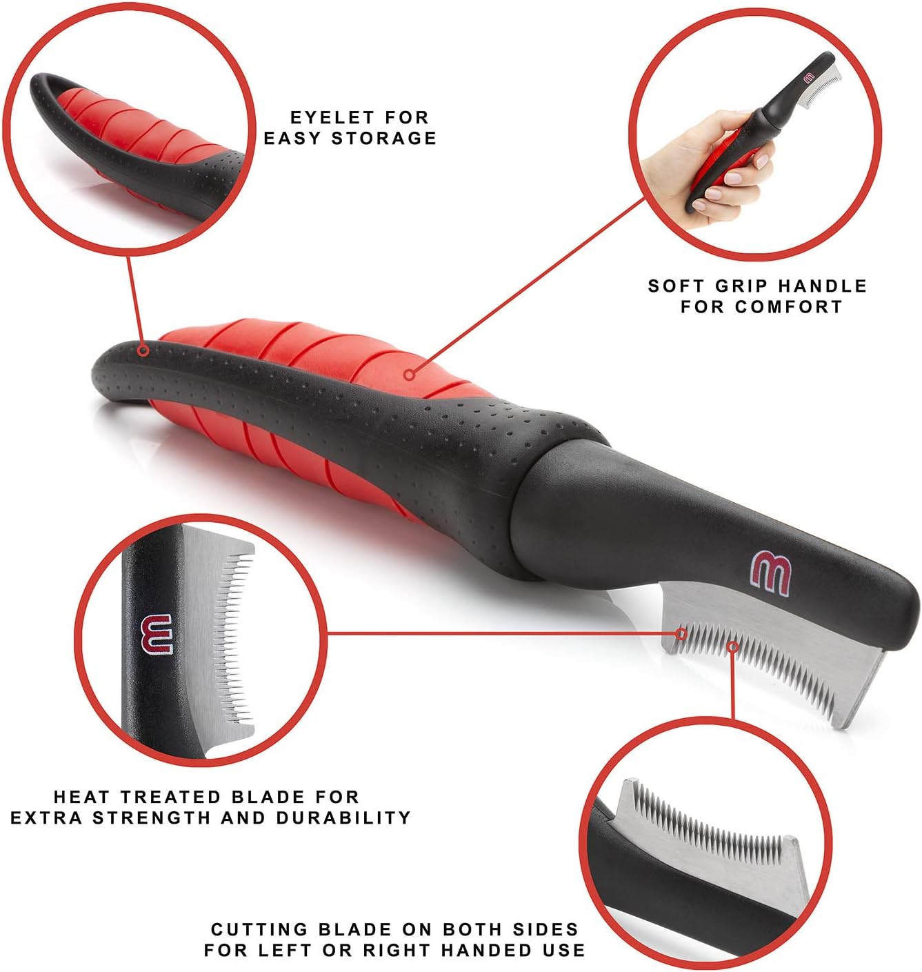Mikki Dog, Puppy Grooming Stripping Knife - Hand Stripping Blade Tool for Fine Hair Coats